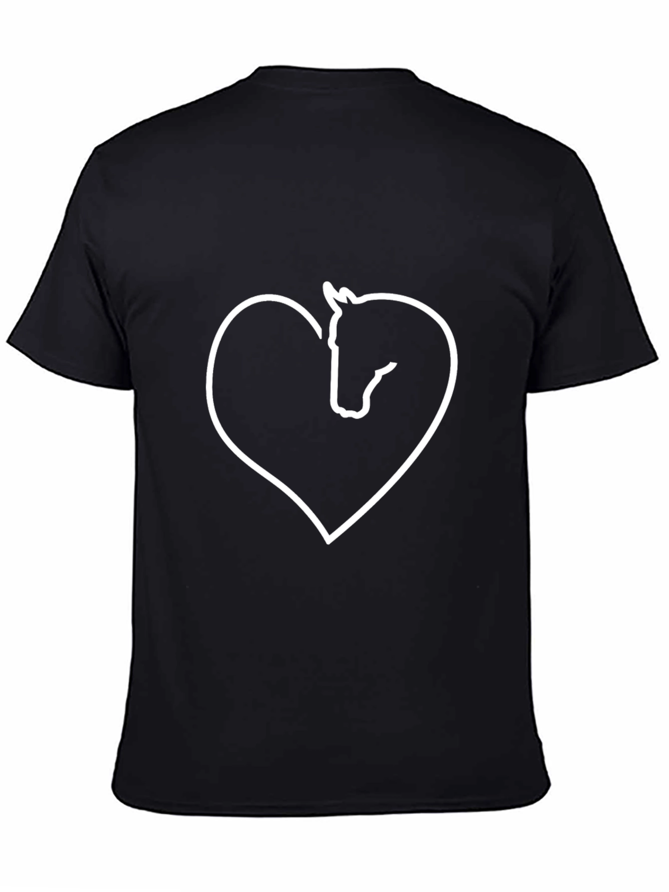 Horse Heart Graphic Tee - Unisex Black T-Shirt