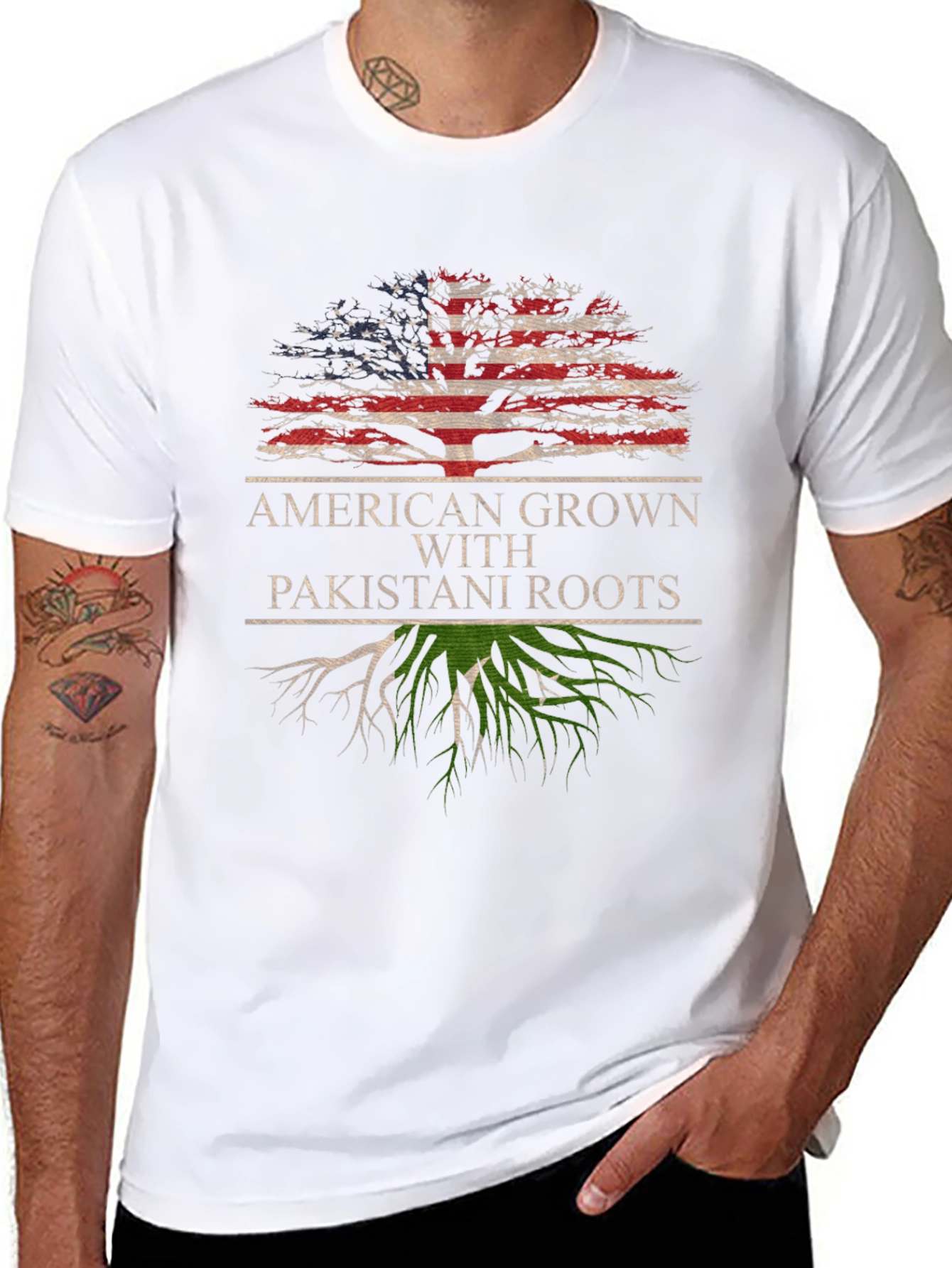 American Grown Pakistani Roots T-Shirt