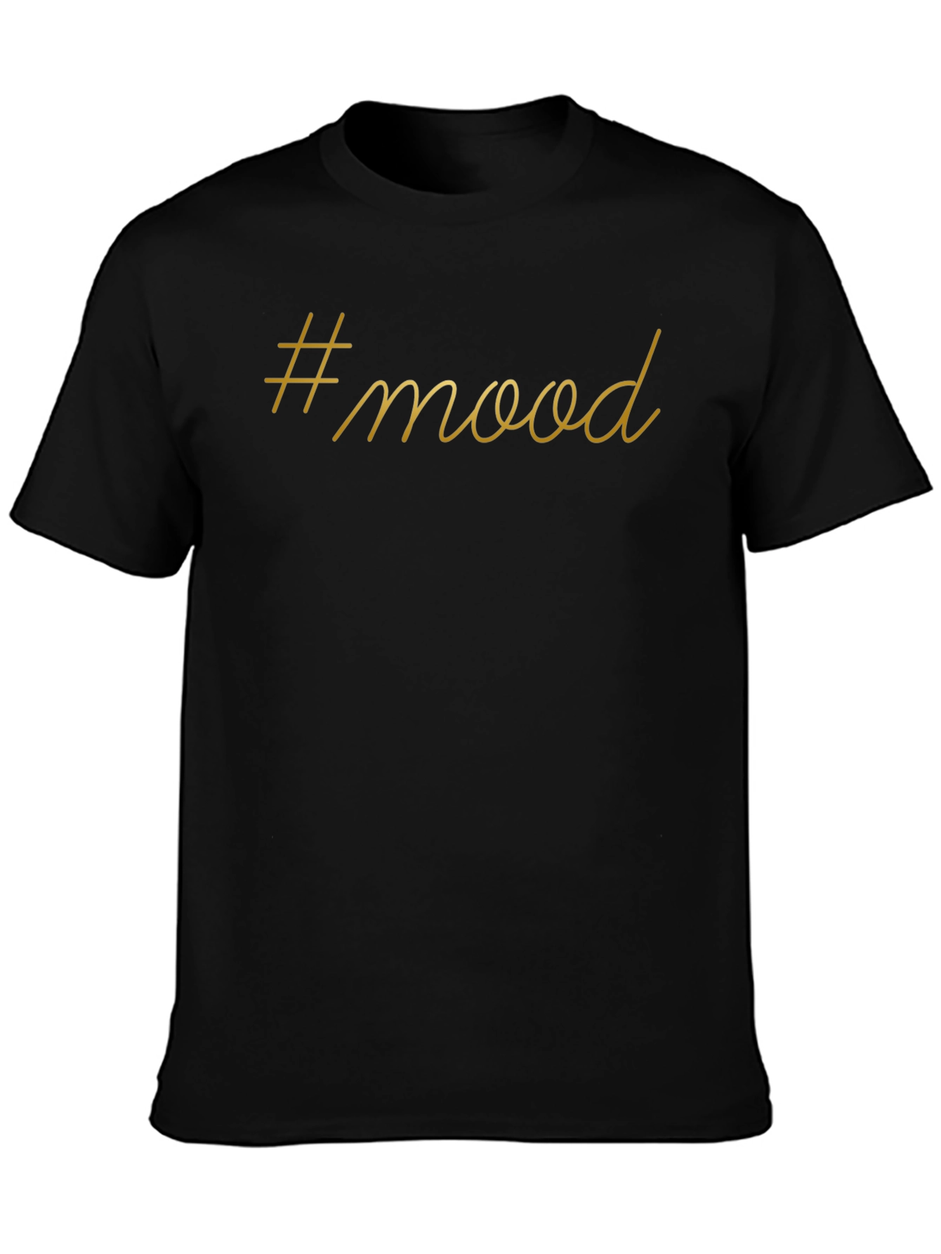 #mood Graphic Tee - Soft Black Cotton T-Shirt