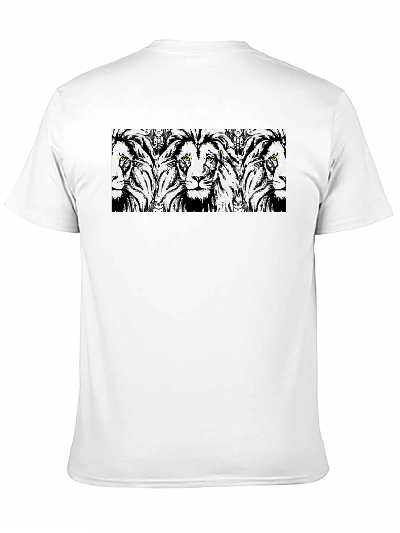 Lion Print Black T-Shirt - Bold Graphic Tee