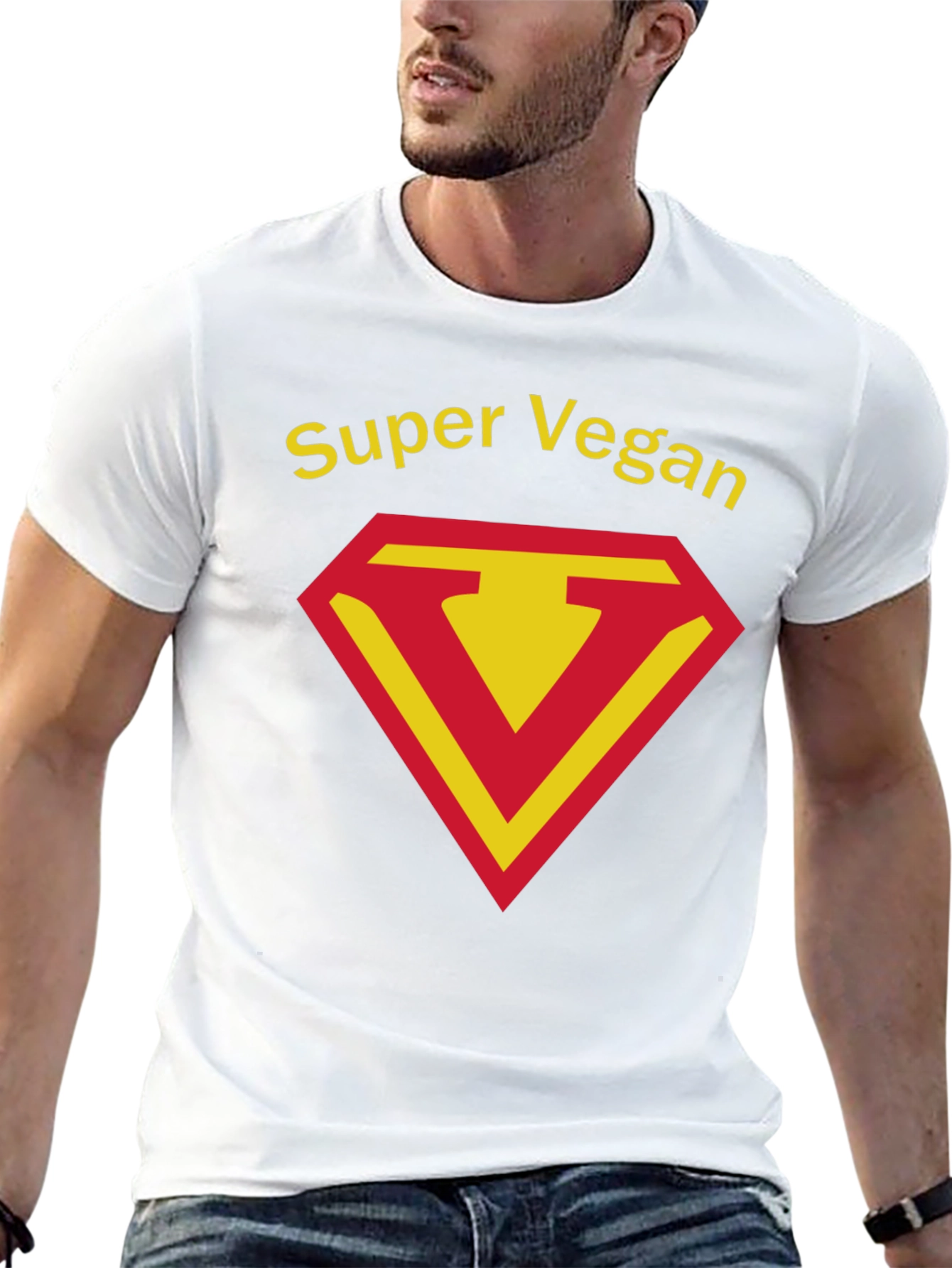 Super Vegan T-Shirt - Black Cotton Tee