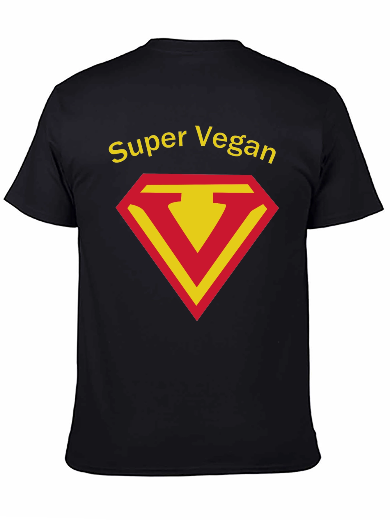 Super Vegan T-Shirt - Black Cotton Tee