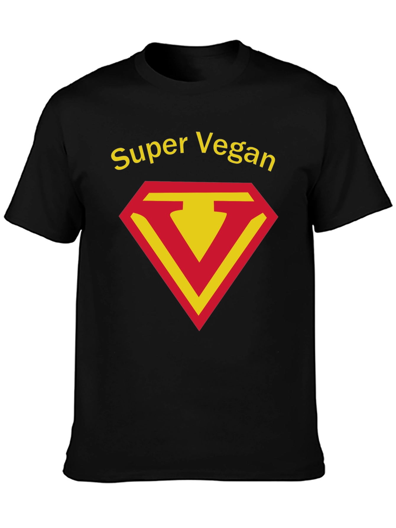 Super Vegan T-Shirt - Black Cotton Tee