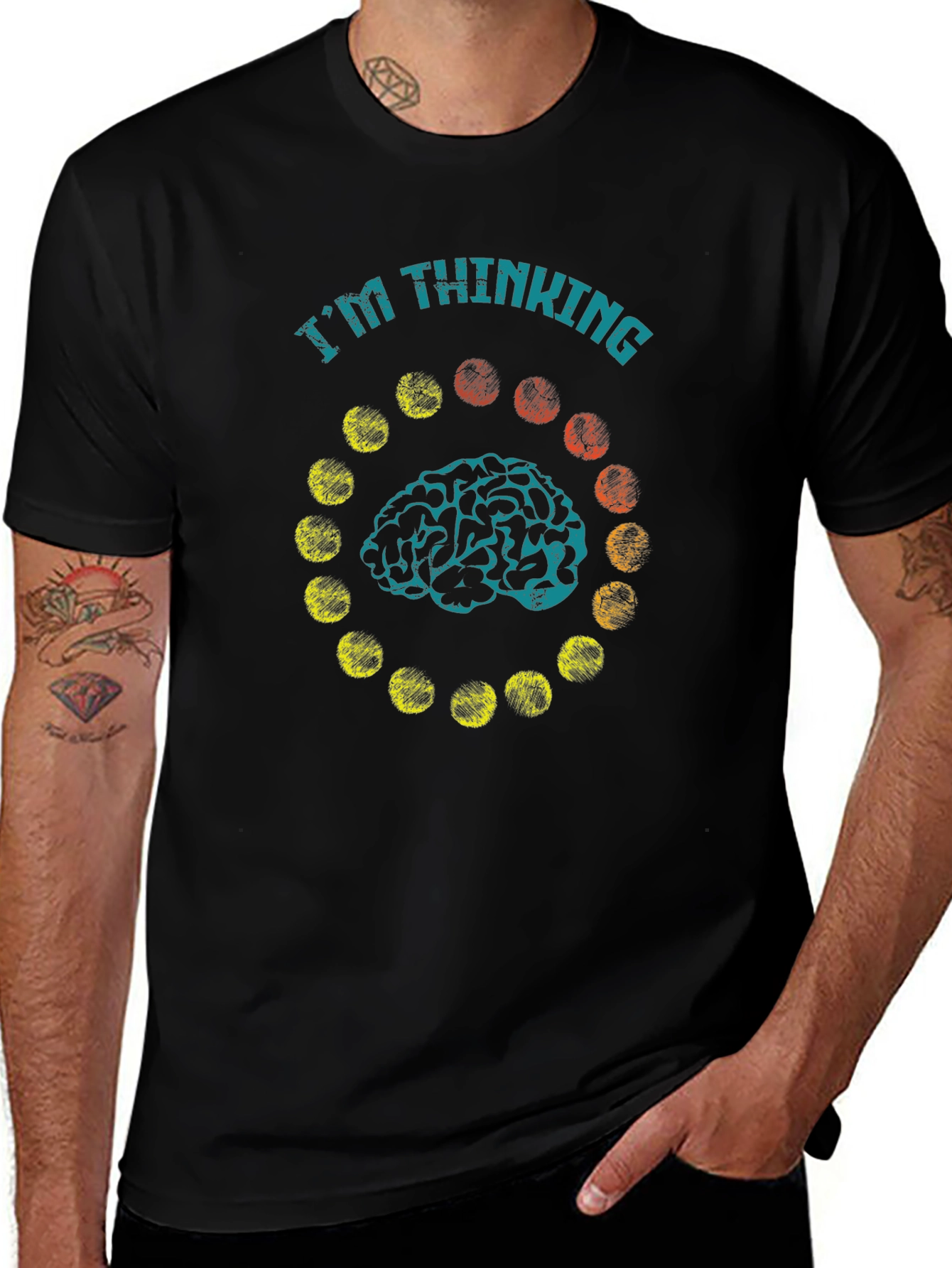 Im Thinking Brain Graphic T-Shirt - Black