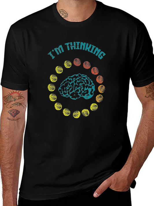 Im Thinking Brain Graphic T-Shirt - Black