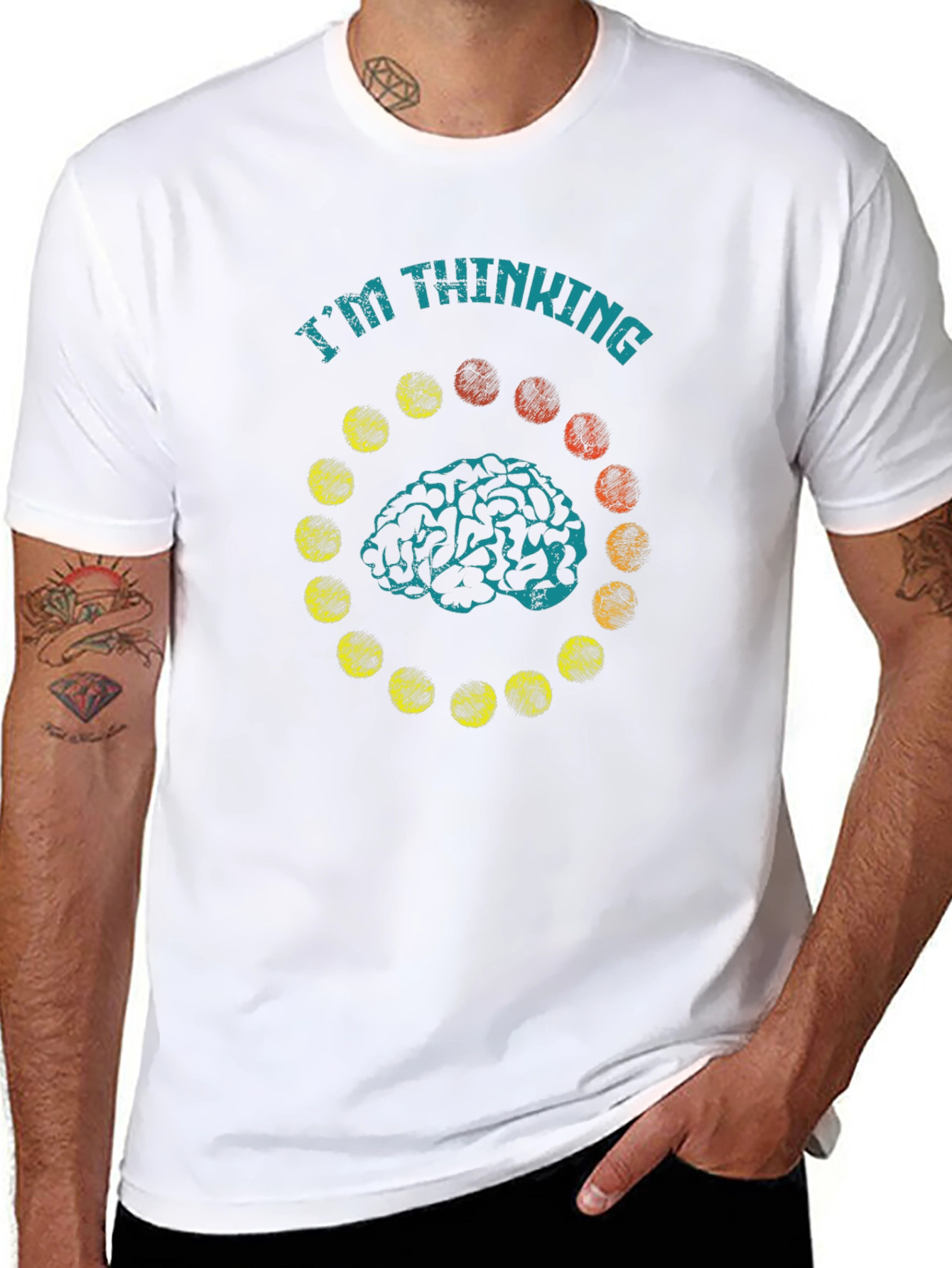 Im Thinking Brain Graphic T-Shirt - Black