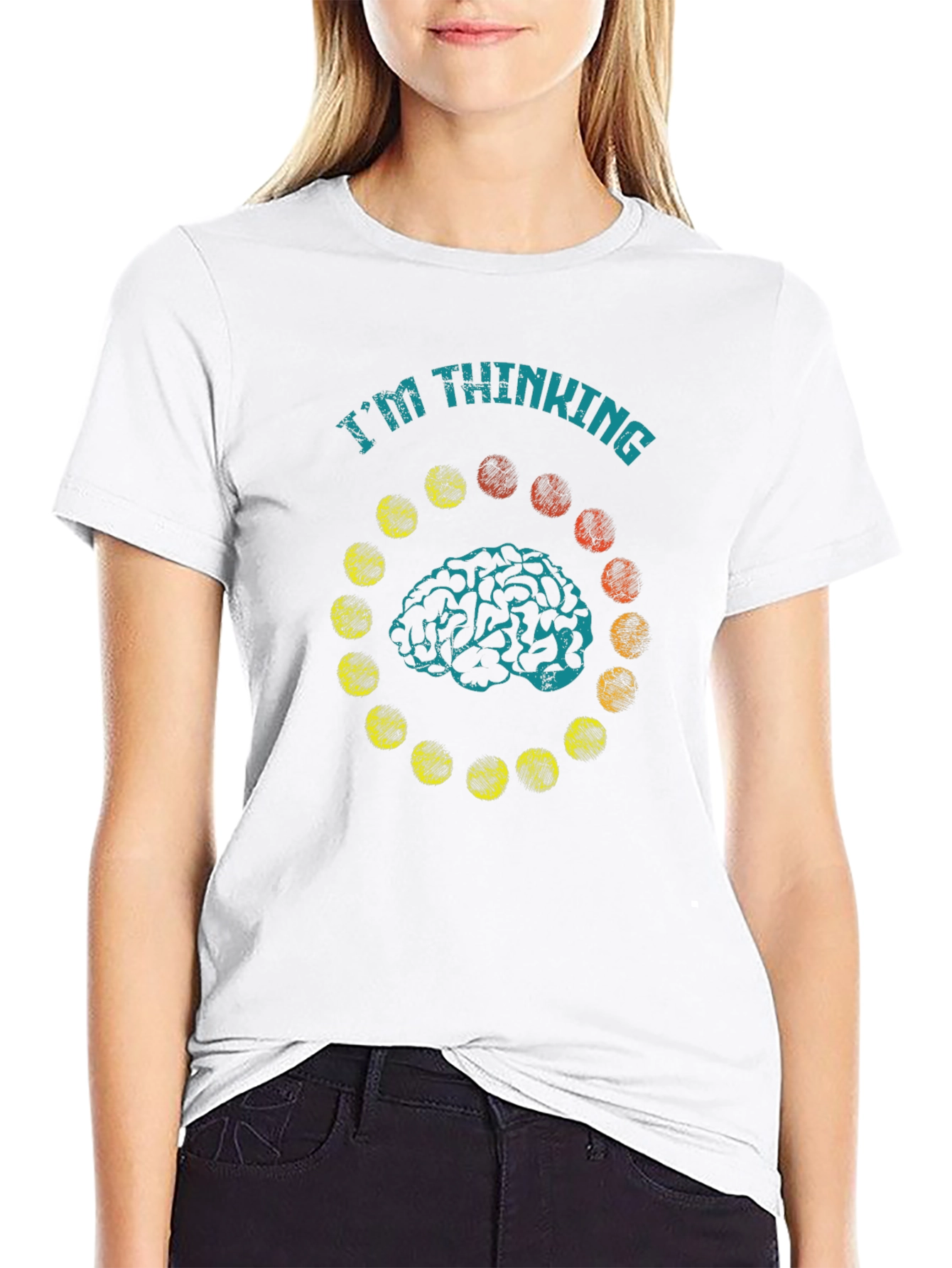 Im Thinking Brain Graphic T-Shirt - Black