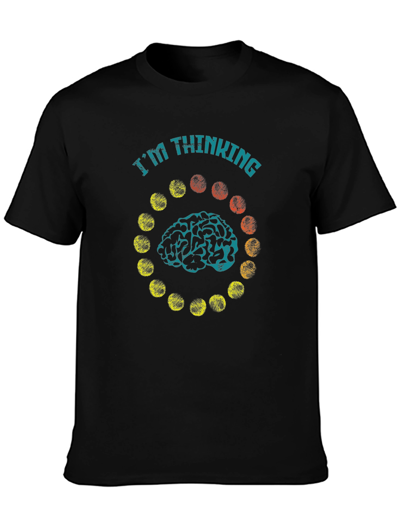 Im Thinking Brain Graphic T-Shirt - Black