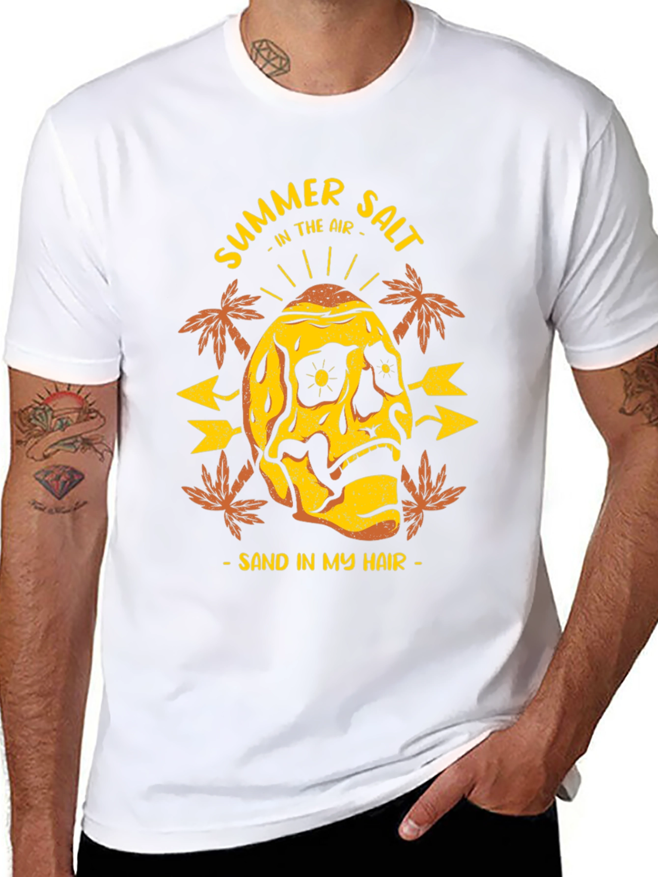 Summer Salt Skull T-Shirt - Beach Vibes