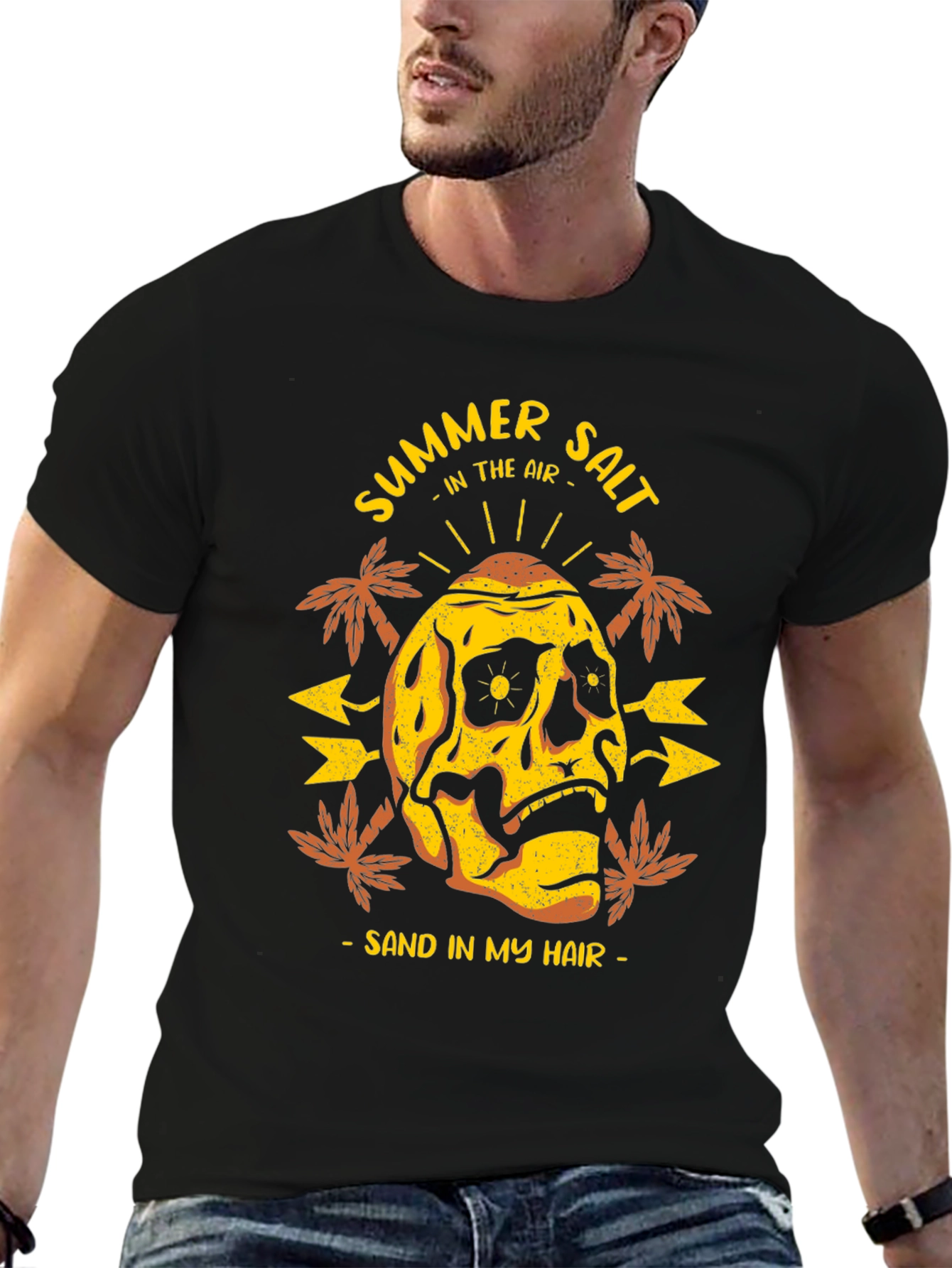 Summer Salt Skull T-Shirt - Beach Vibes
