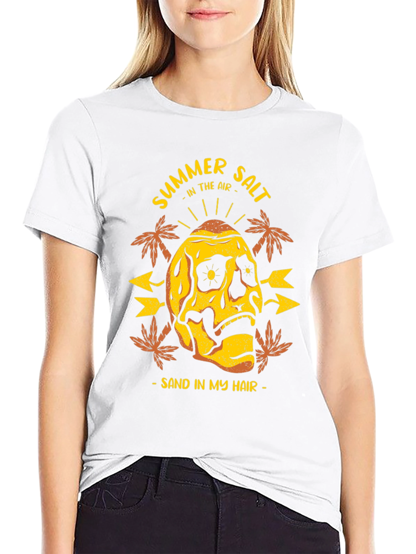 Summer Salt Skull T-Shirt - Beach Vibes