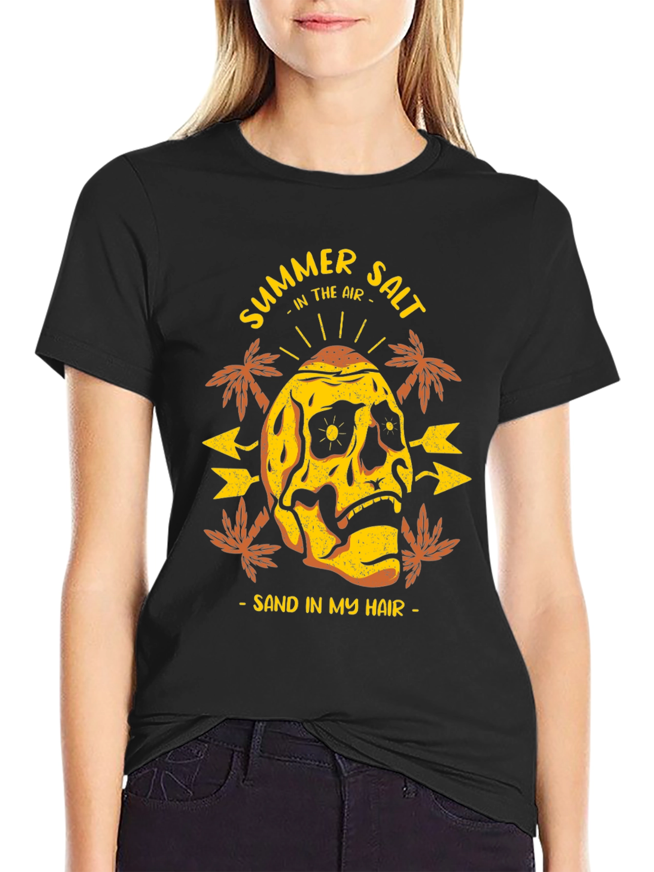 Summer Salt Skull T-Shirt - Beach Vibes