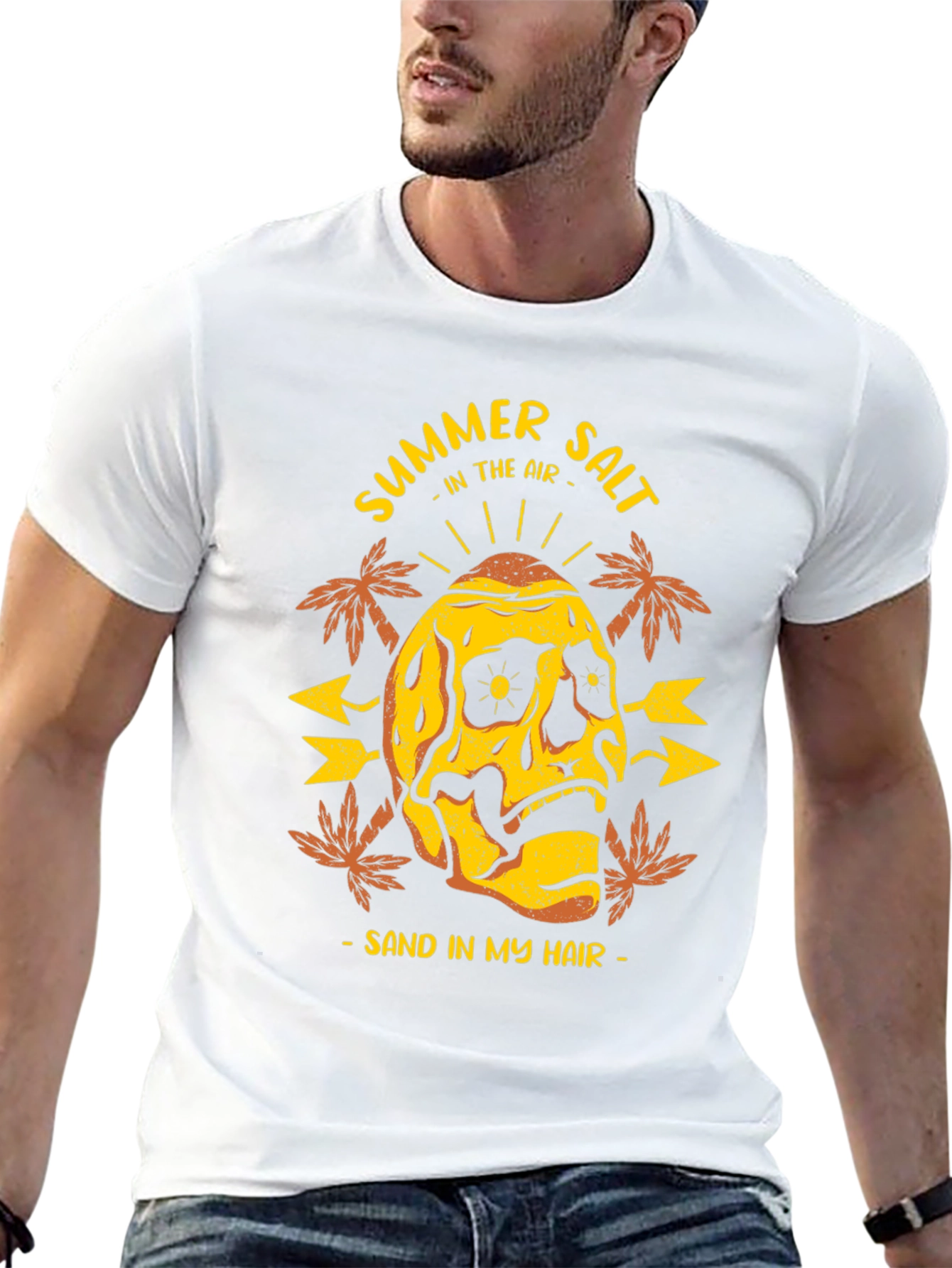 Summer Salt Skull T-Shirt - Beach Vibes