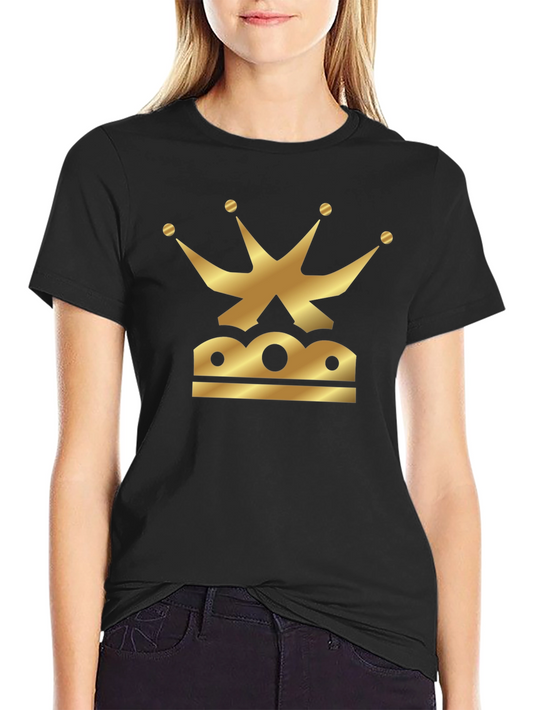 Golden Crown Graphic Black T-Shirt