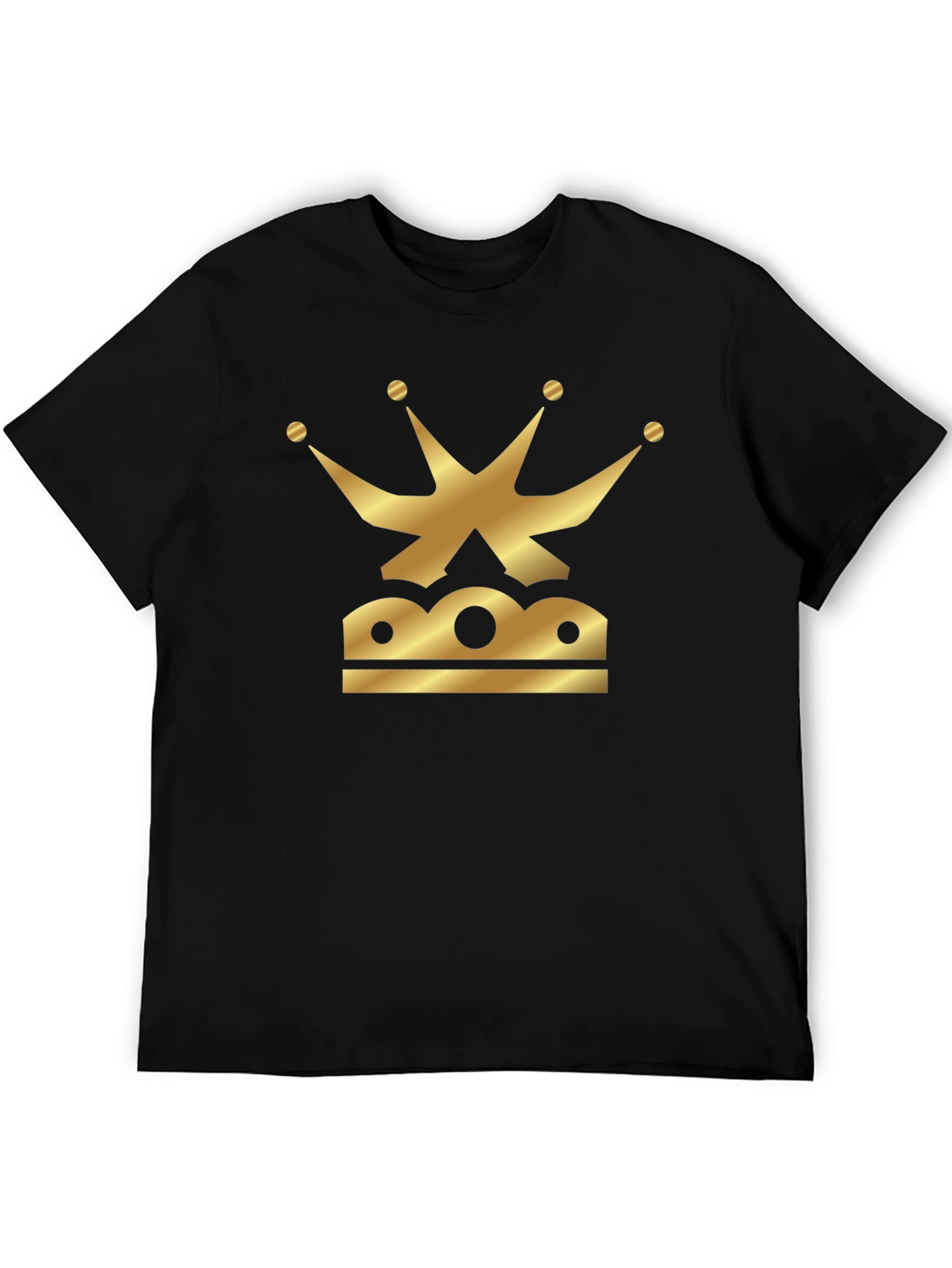 Golden Crown Graphic Black T-Shirt