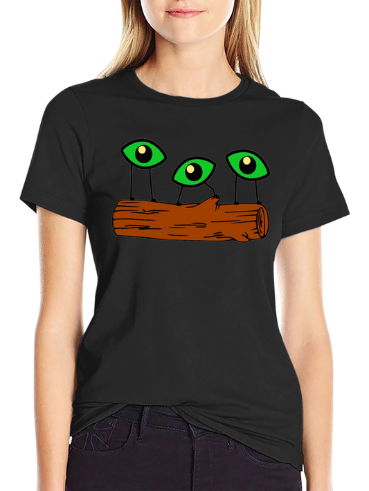 Mystic Eyes Log Black T-Shirt