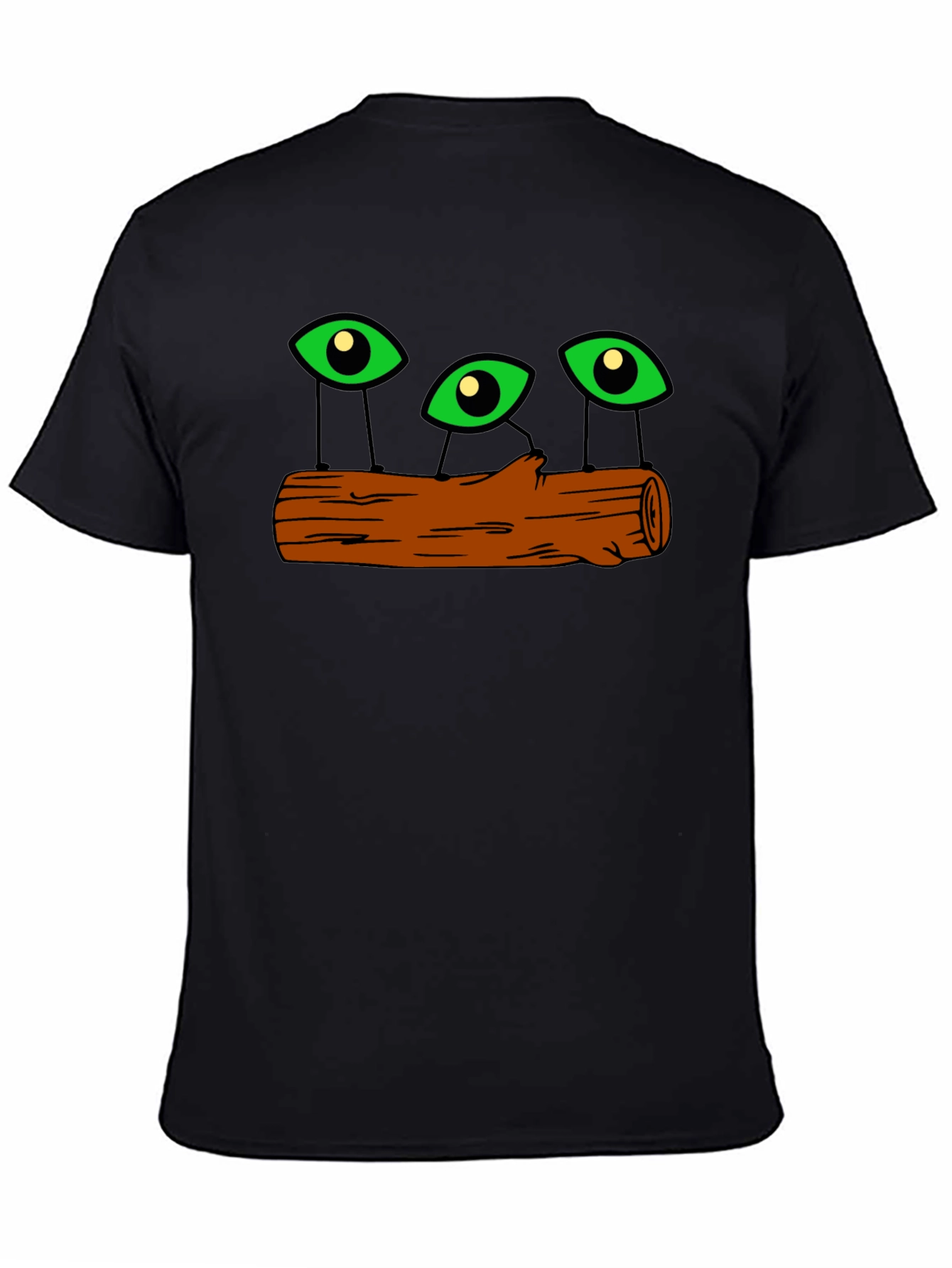Mystic Eyes Log Black T-Shirt