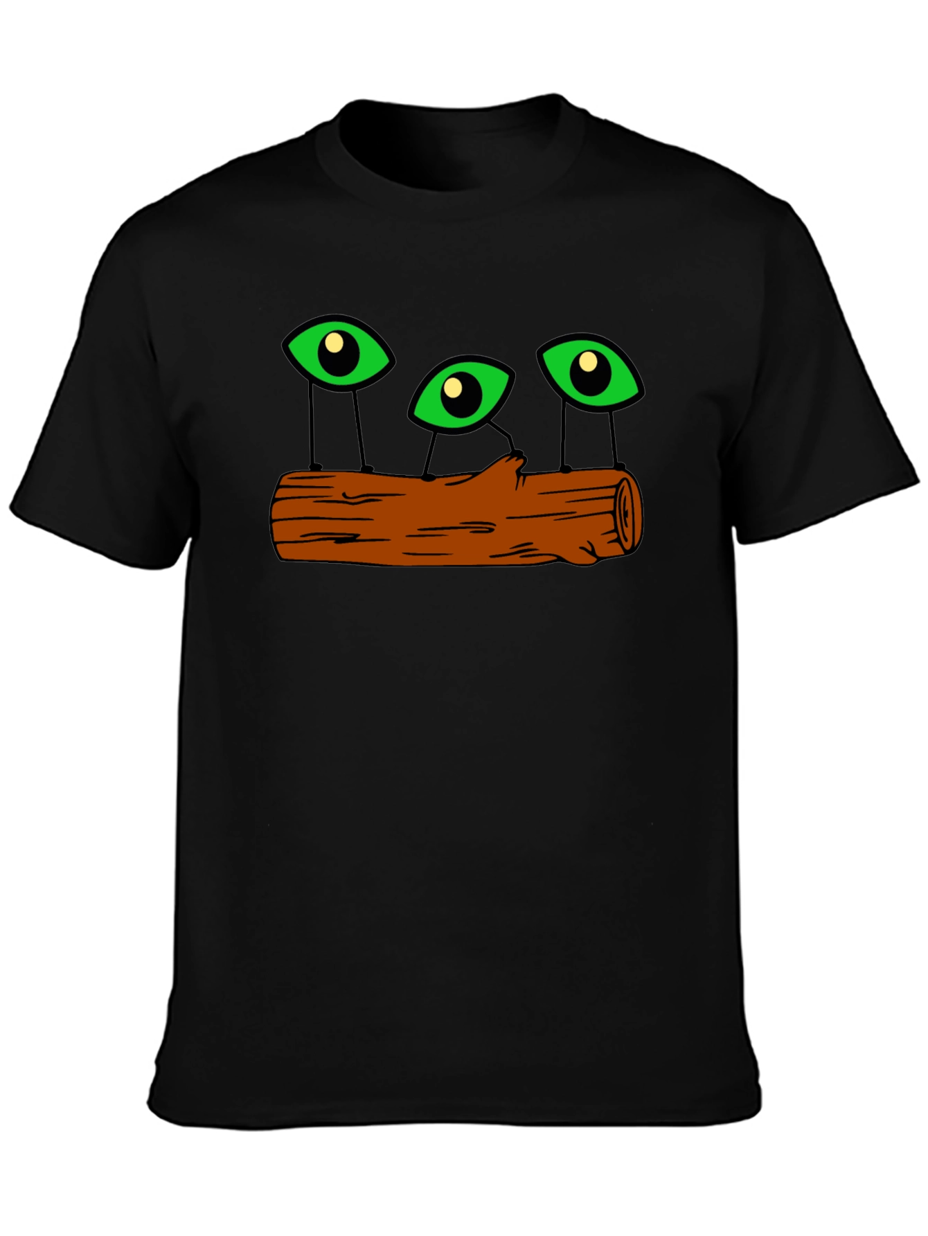 Mystic Eyes Log Black T-Shirt