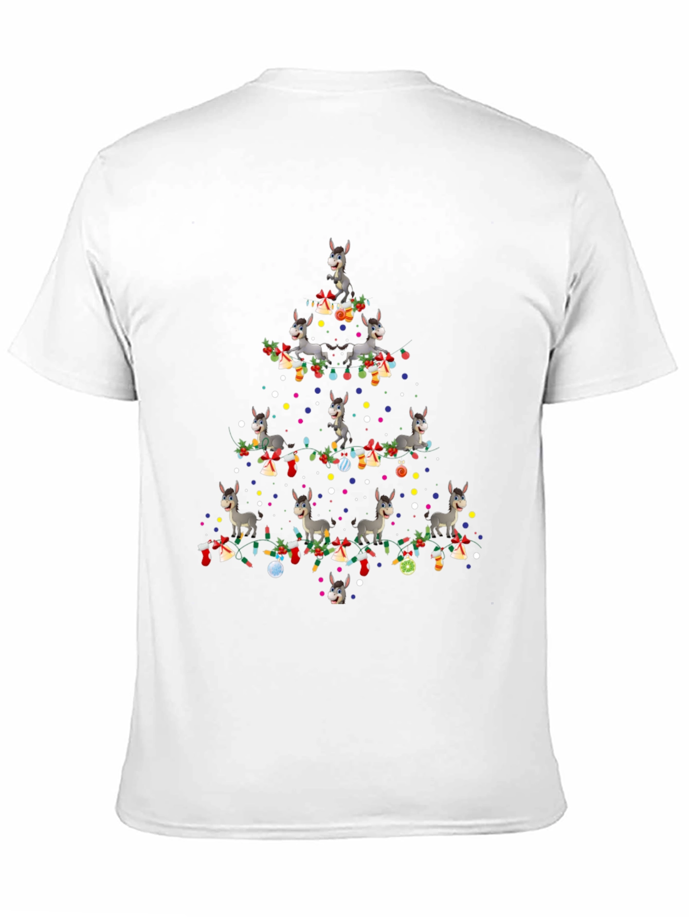 Funny Donkey Christmas Tree T-Shirt
