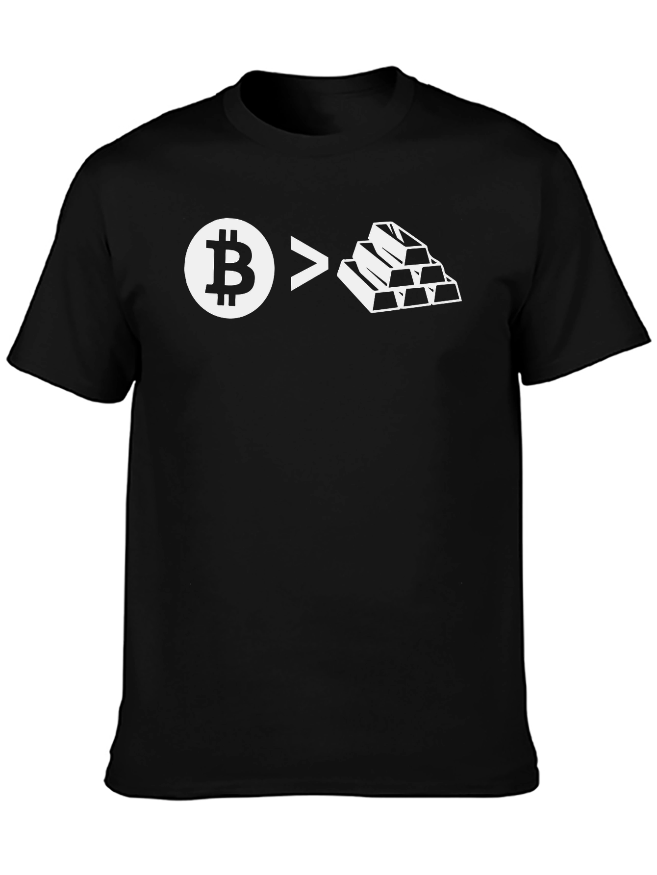 Bitcoin > Gold Black T-Shirt
