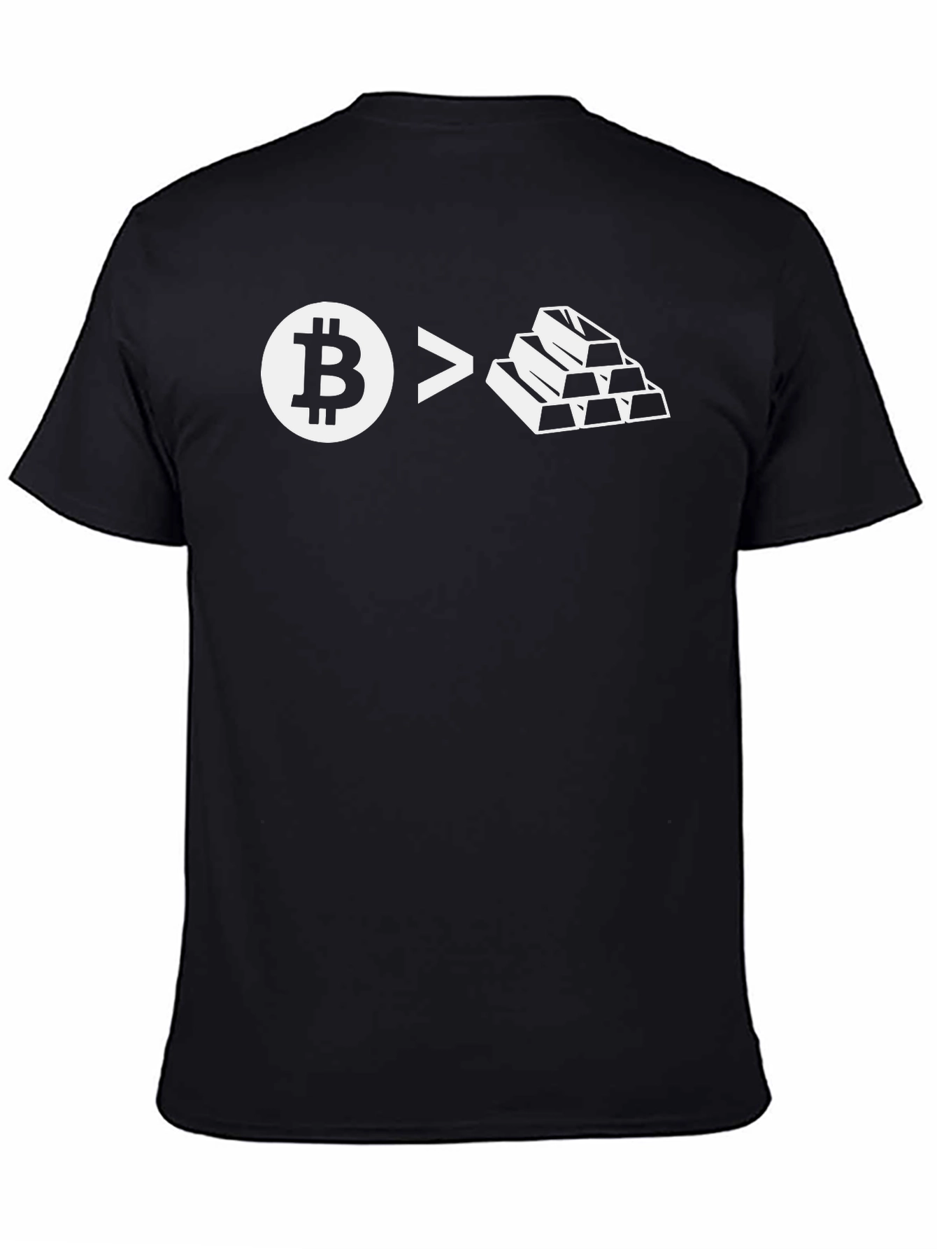 Bitcoin > Gold Black T-Shirt