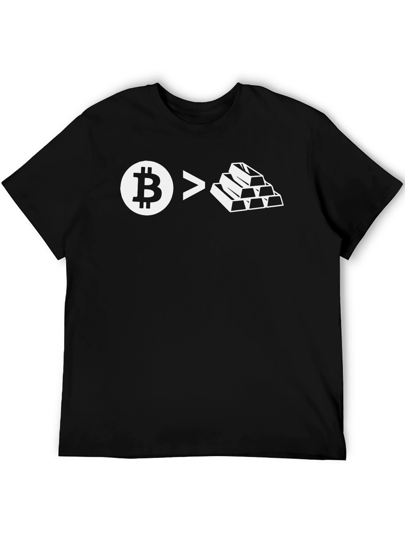 Bitcoin > Gold Black T-Shirt