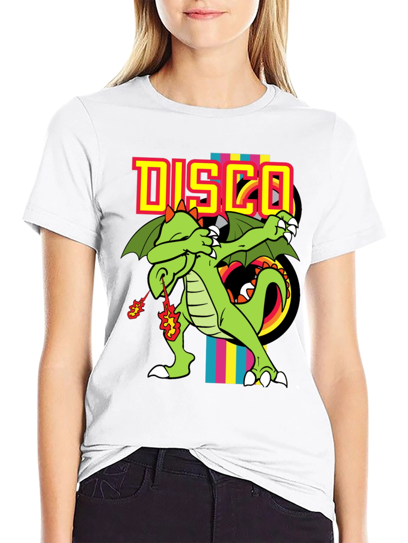 Disco Dragon Graphic T-Shirt