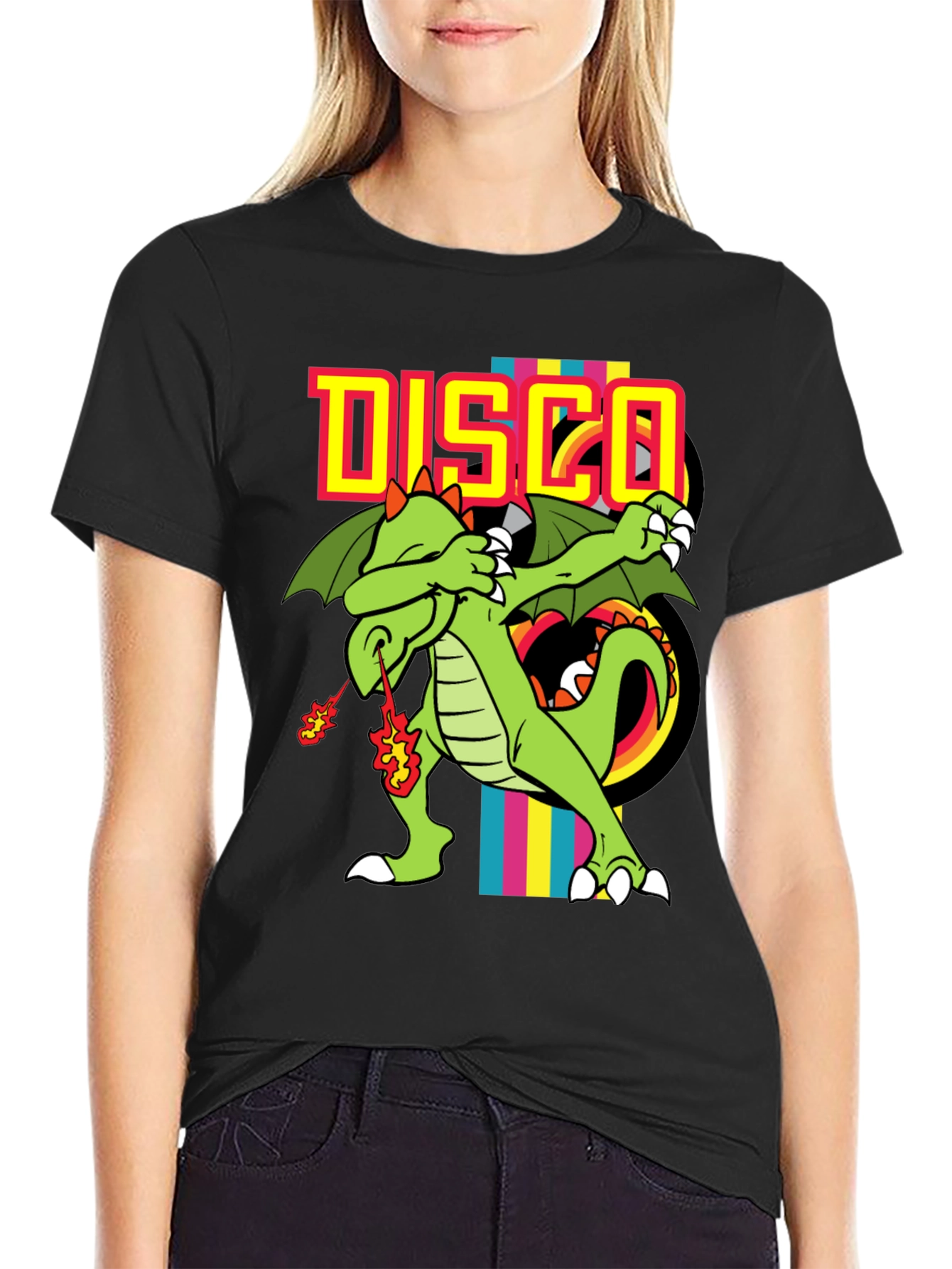 Disco Dragon Graphic T-Shirt