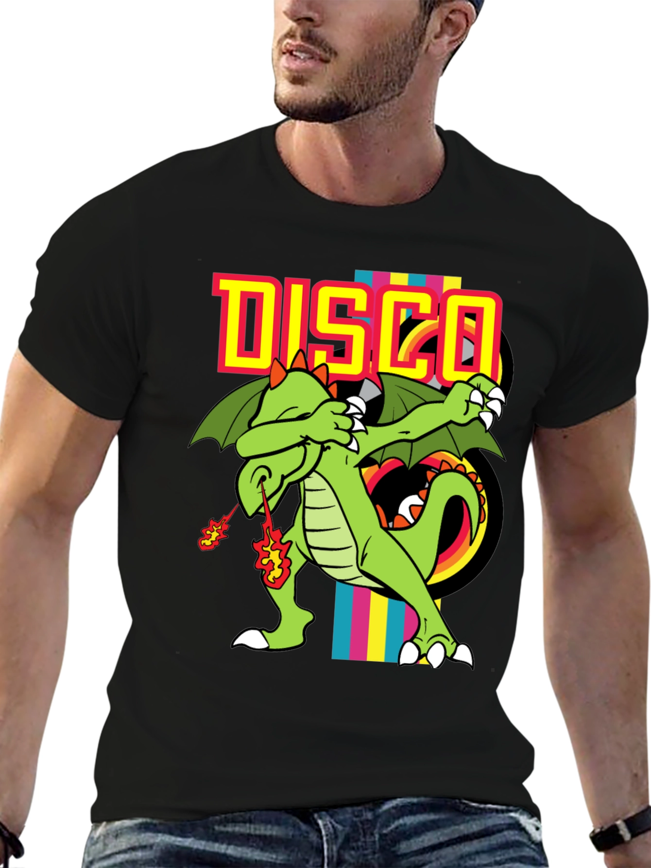 Disco Dragon Graphic T-Shirt