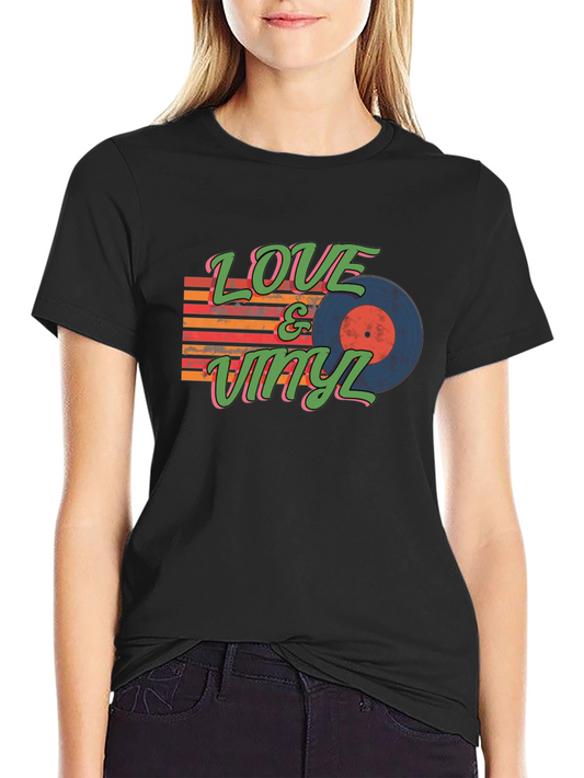 Love & Vinyl Record T-Shirt - Retro Music Tee