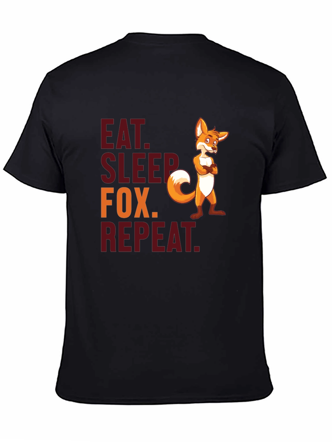 Eat Sleep Fox Repeat T-Shirt - Funny Animal Tee