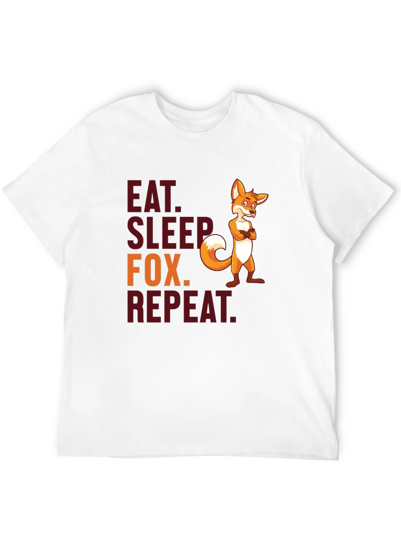 Eat Sleep Fox Repeat T-Shirt - Funny Animal Tee