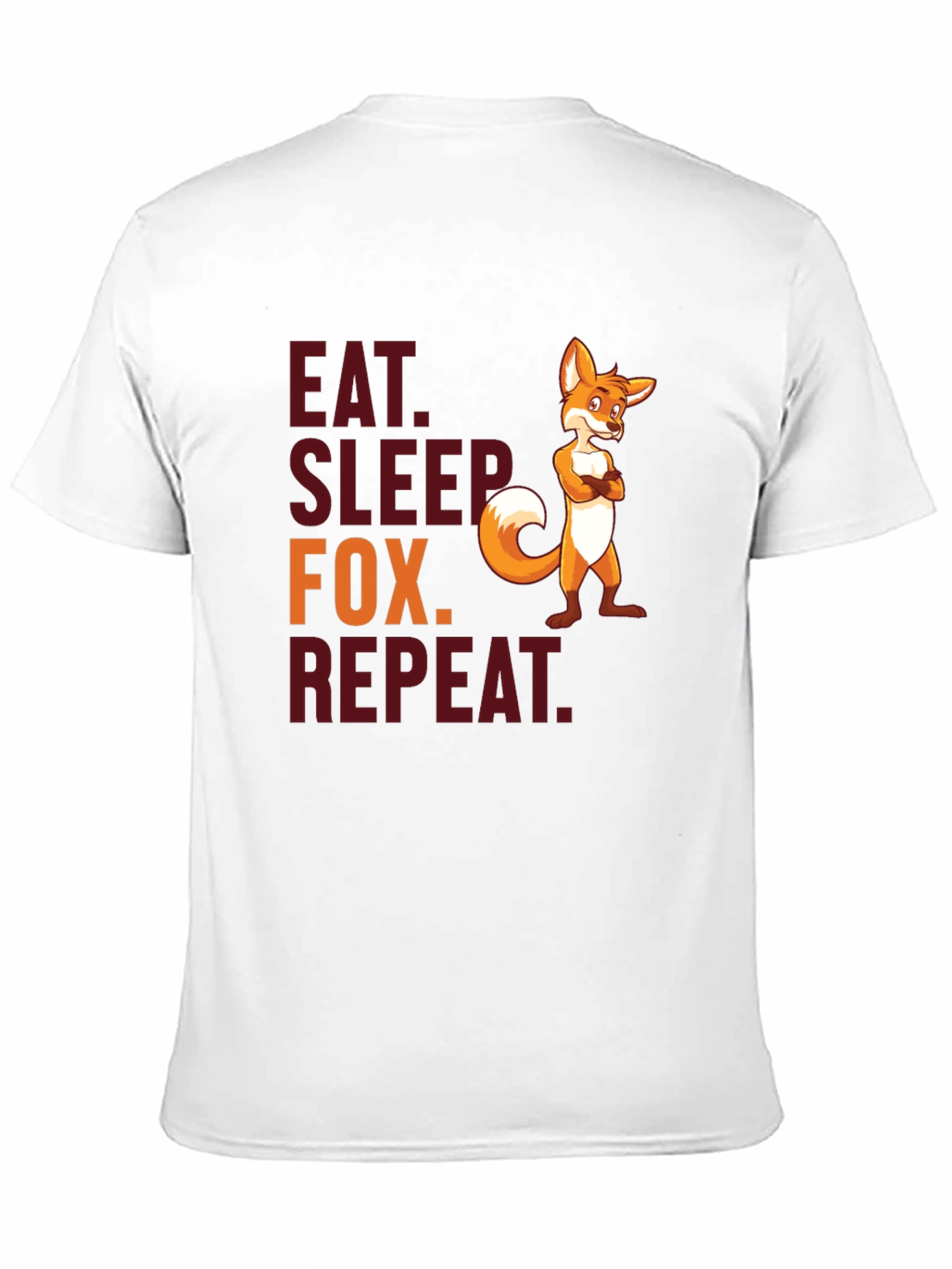 Eat Sleep Fox Repeat T-Shirt - Funny Animal Tee