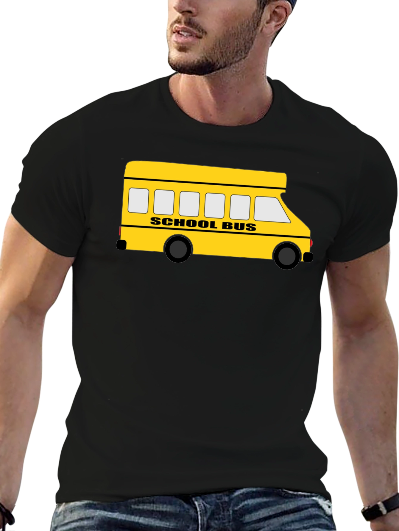 School Bus Graphic Tee - Black