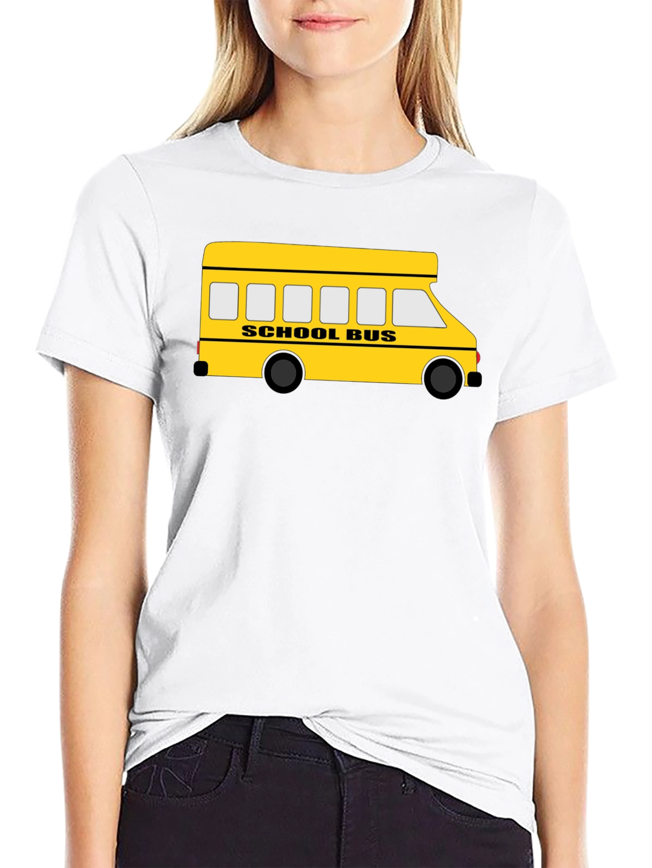 School Bus Graphic Tee - Black