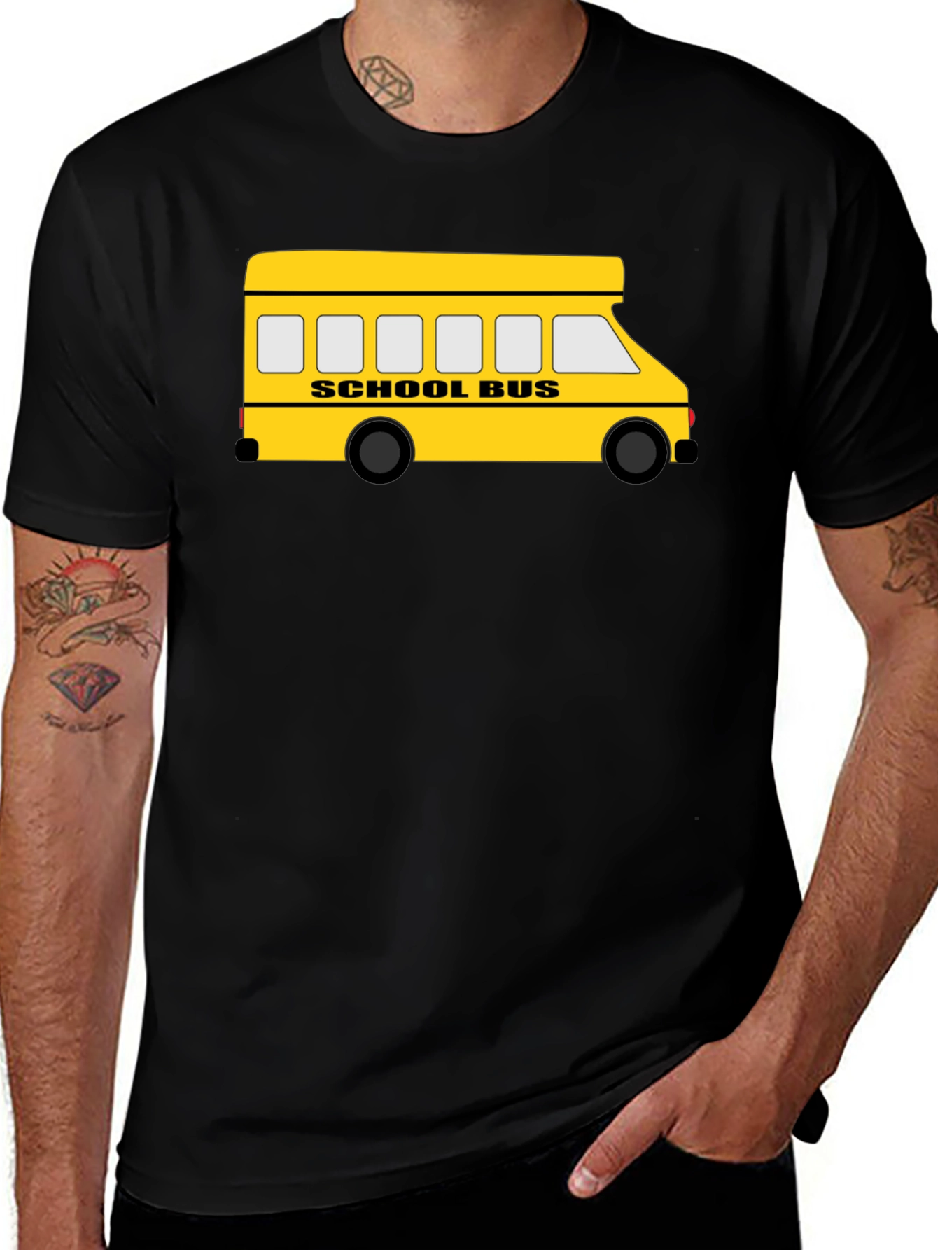 School Bus Graphic Tee - Black