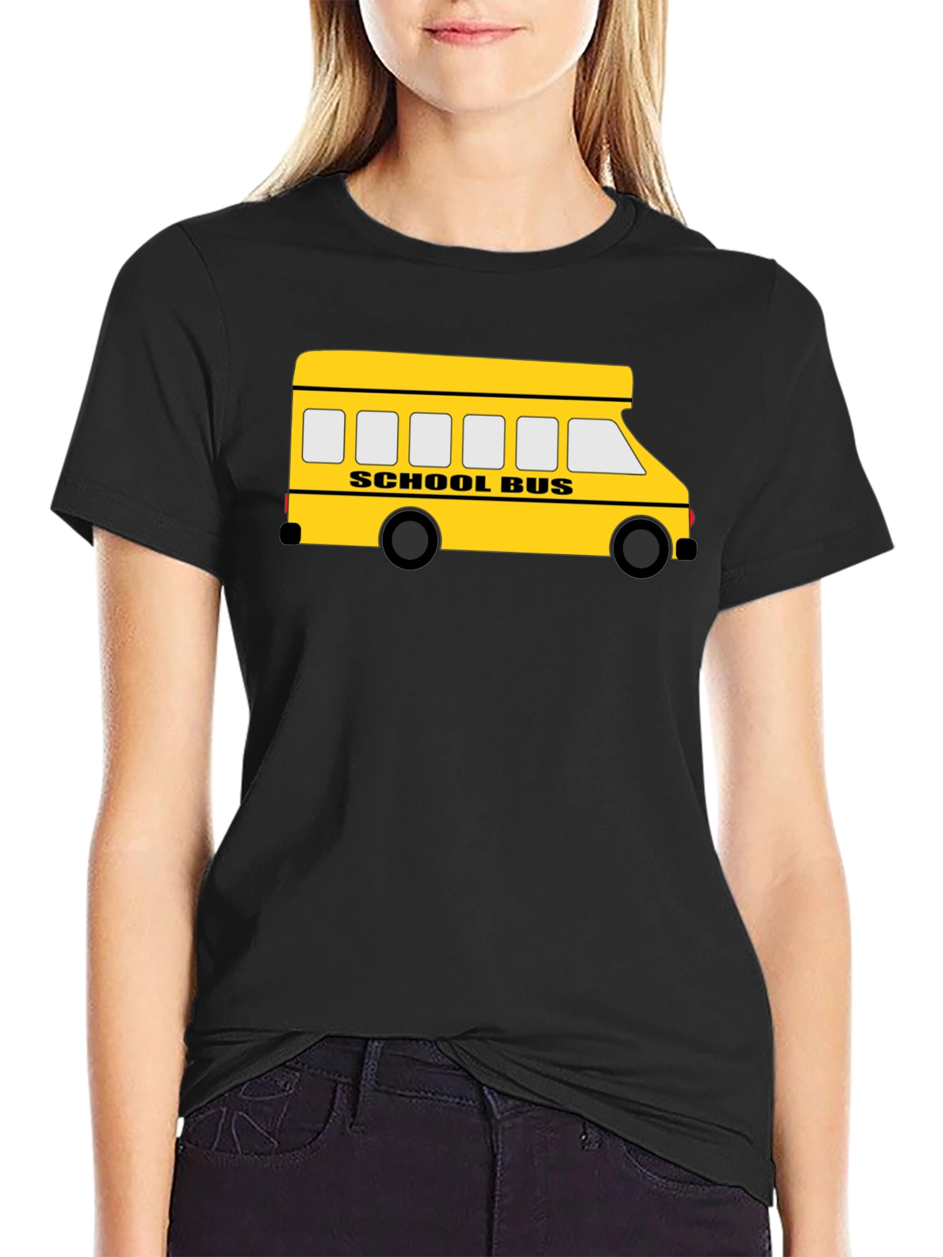 School Bus Graphic Tee - Black
