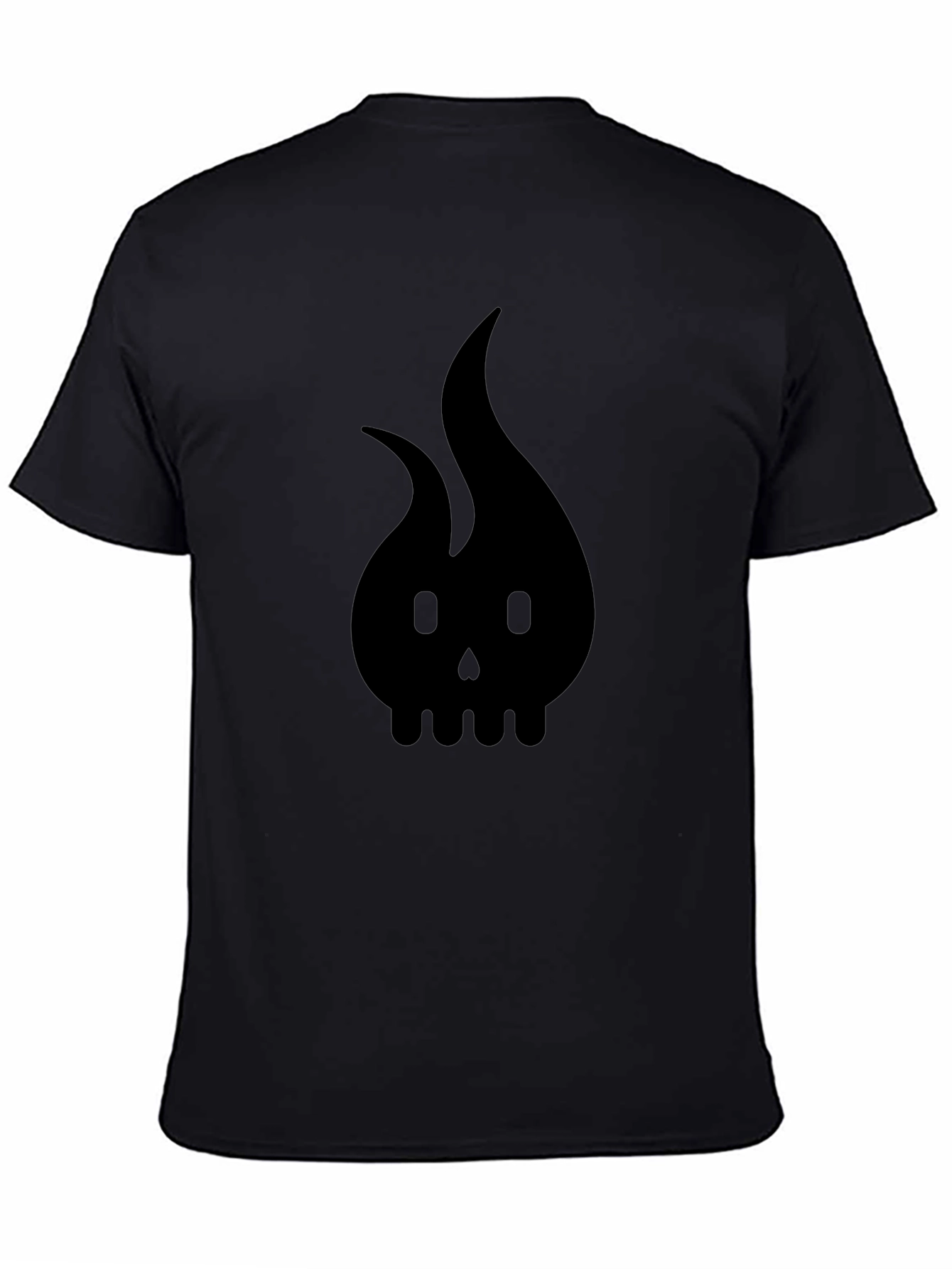 Black Skull Flame Graphic Tee - Mens Style