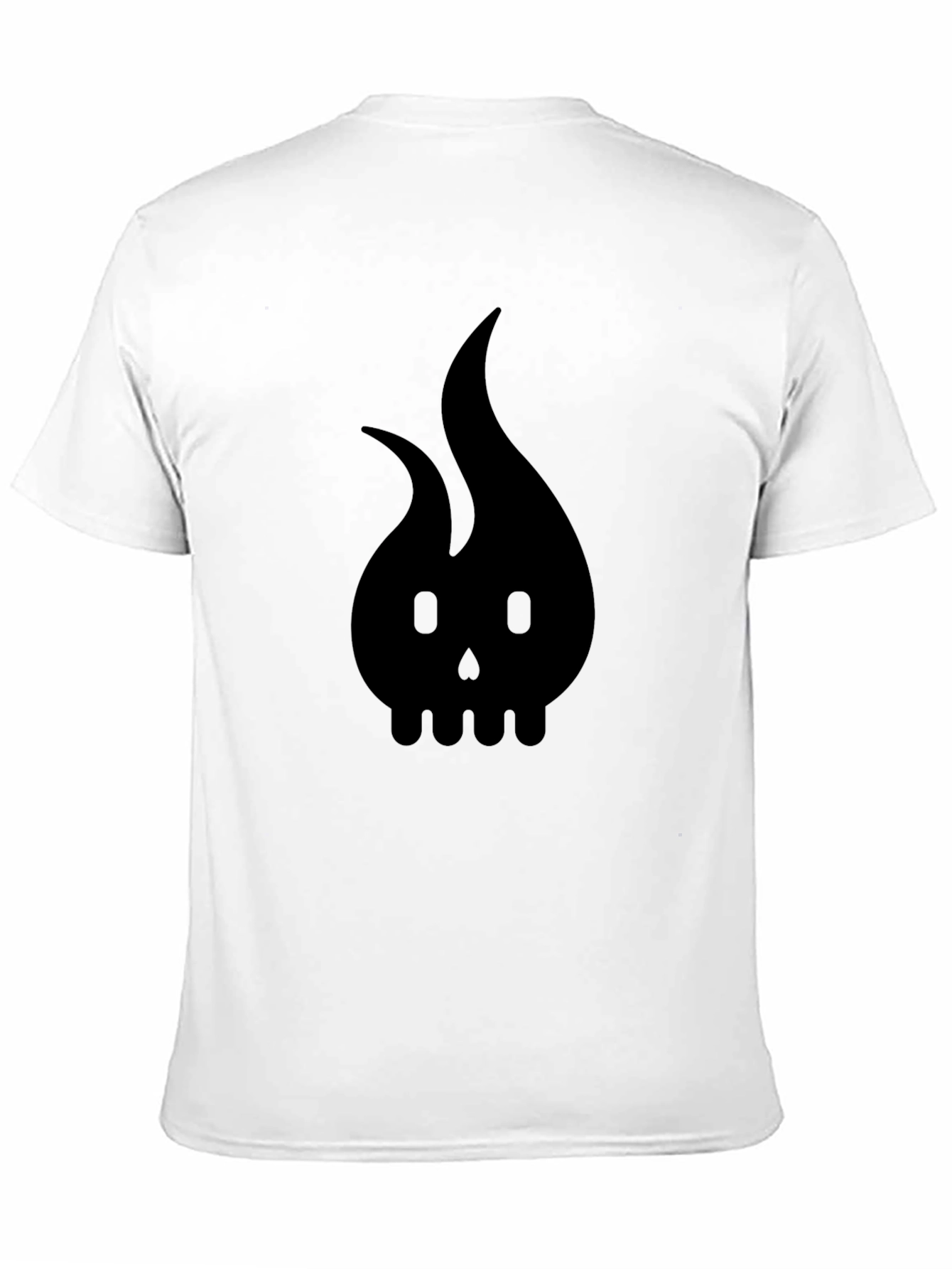 Black Skull Flame Graphic Tee - Mens Style
