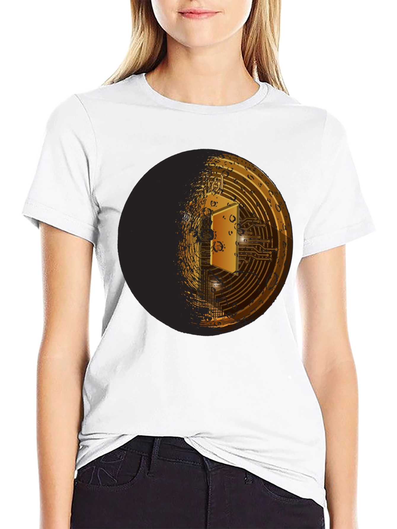 Crypto Coin Tee - Golden Cheese Design