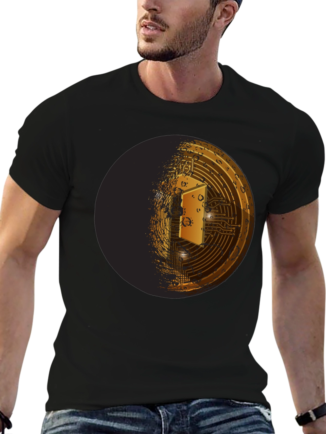 Crypto Coin Tee - Golden Cheese Design