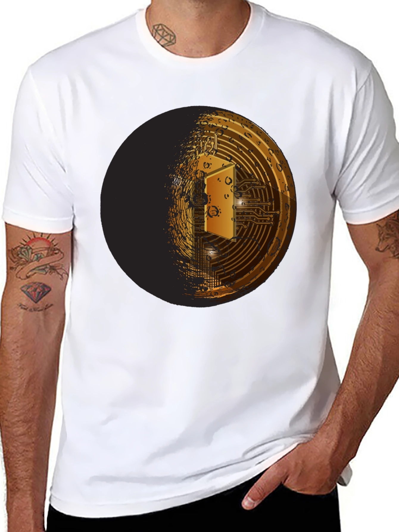 Crypto Coin Tee - Golden Cheese Design