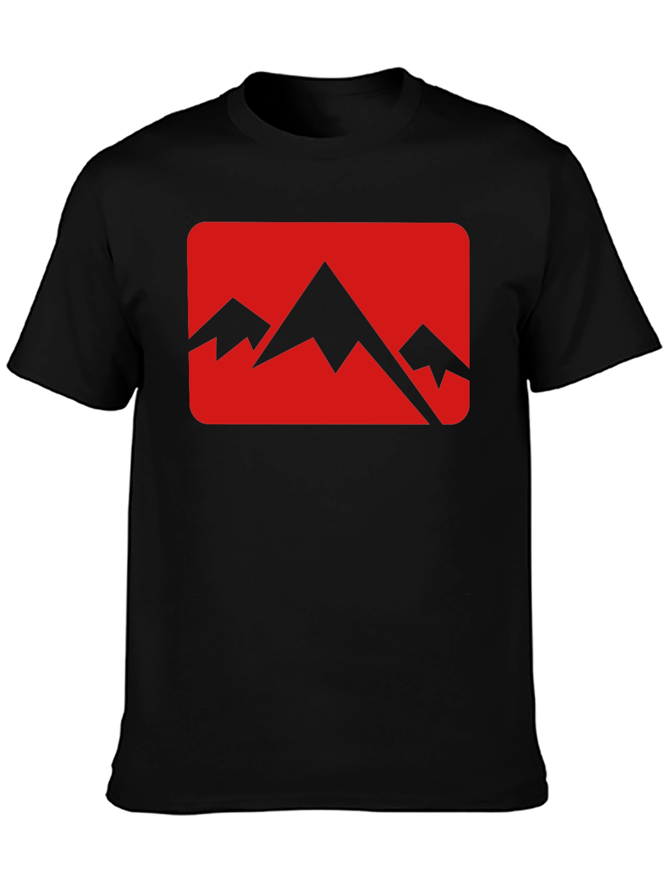 Mountain Peak Graphic Tee - Black