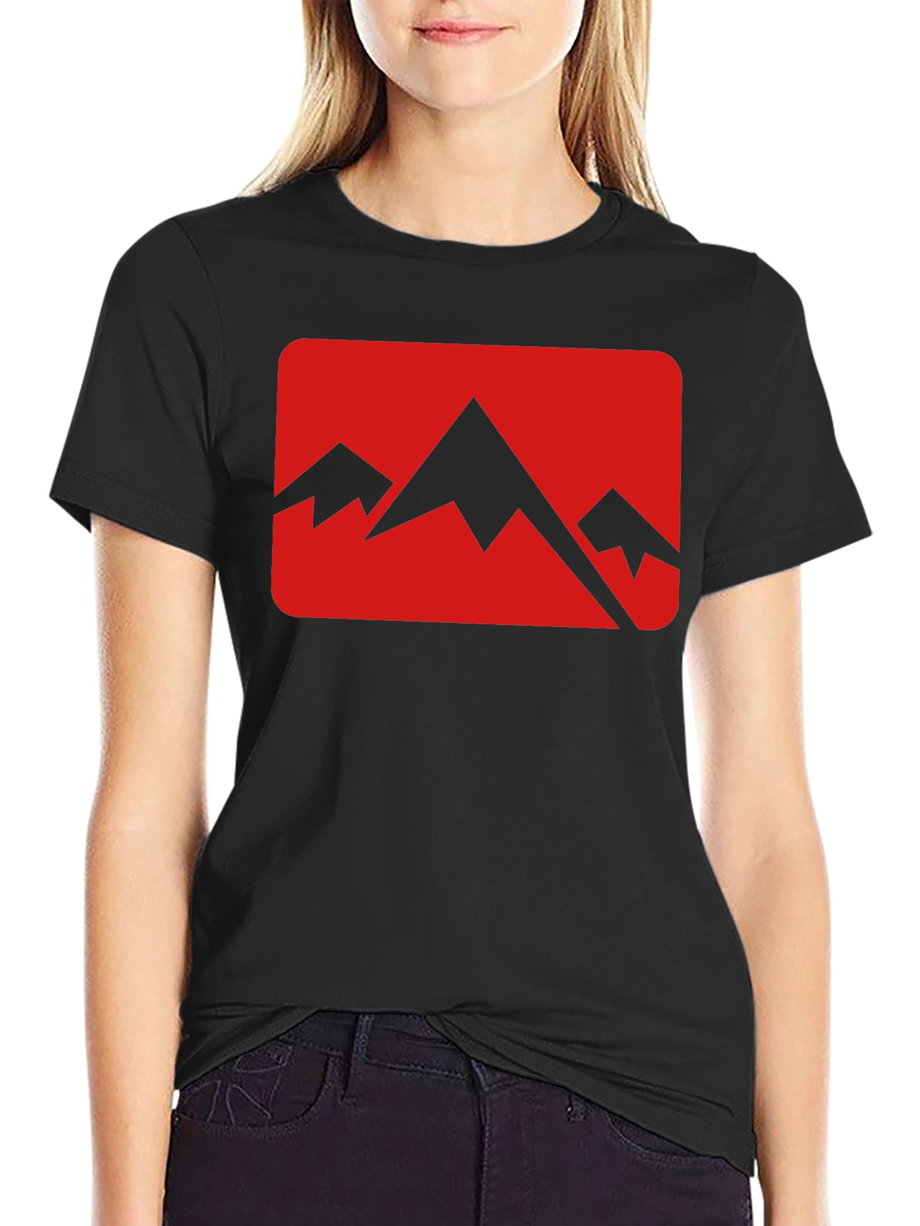 Mountain Peak Graphic Tee - Black