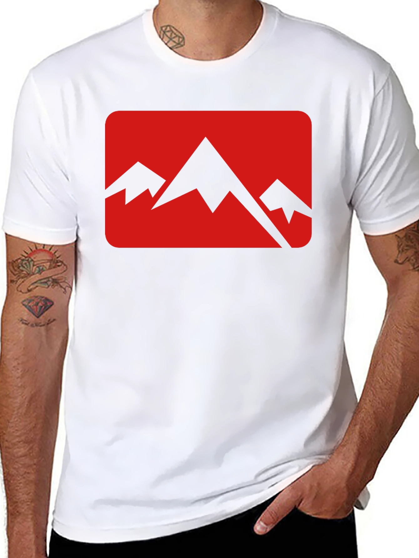Mountain Peak Graphic Tee - Black