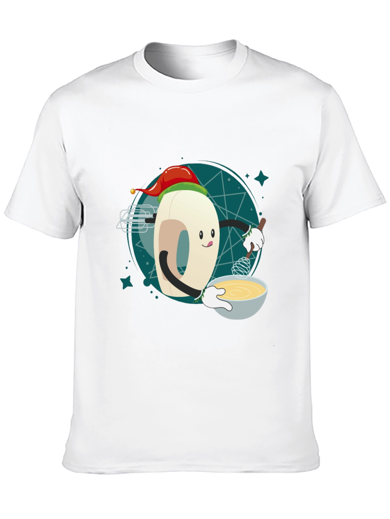 Festive Doughnut Baker T-Shirt - Holiday Cooking Tee