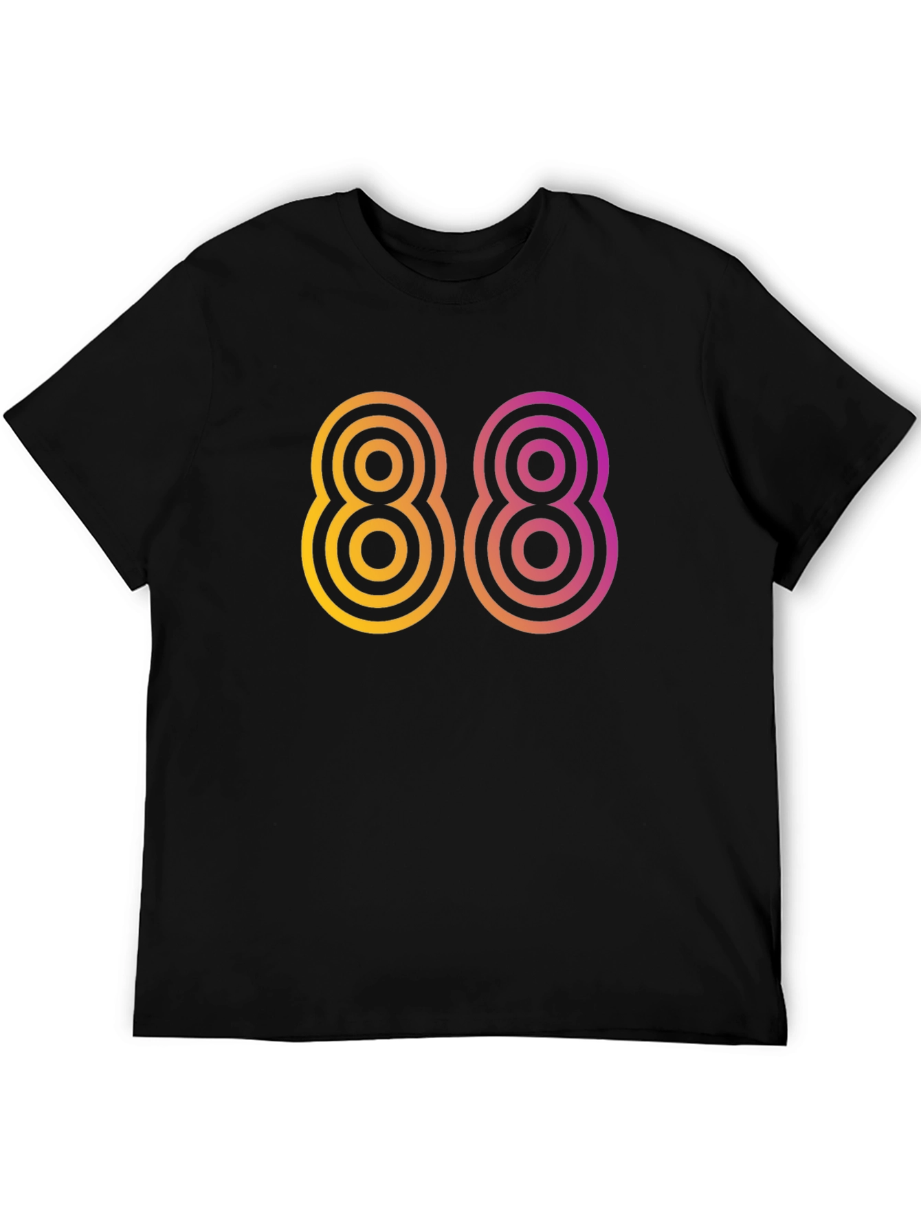 Retro 88 Graphic Tee - Black Cotton Comfort