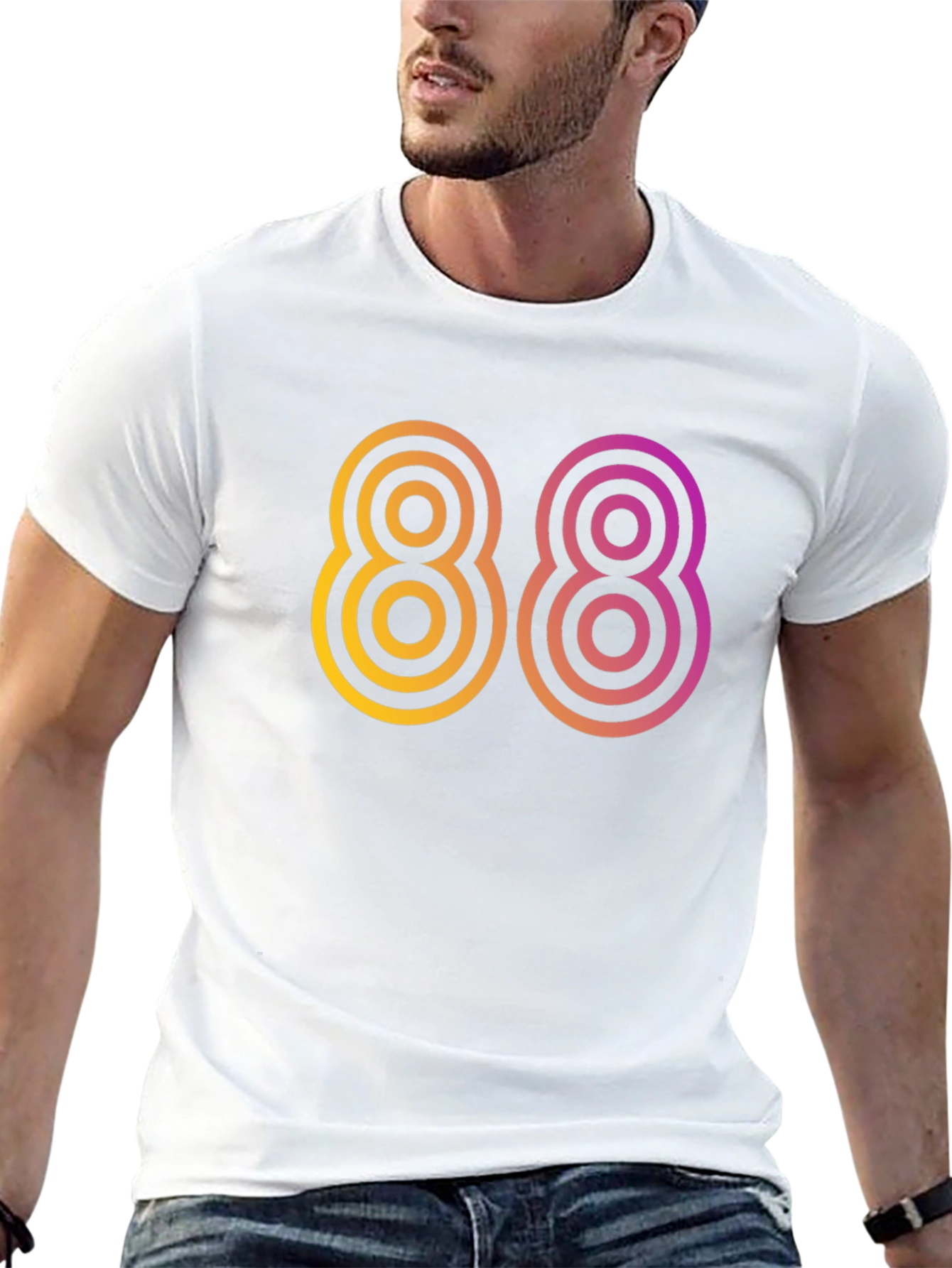 Retro 88 Graphic Tee - Black Cotton Comfort