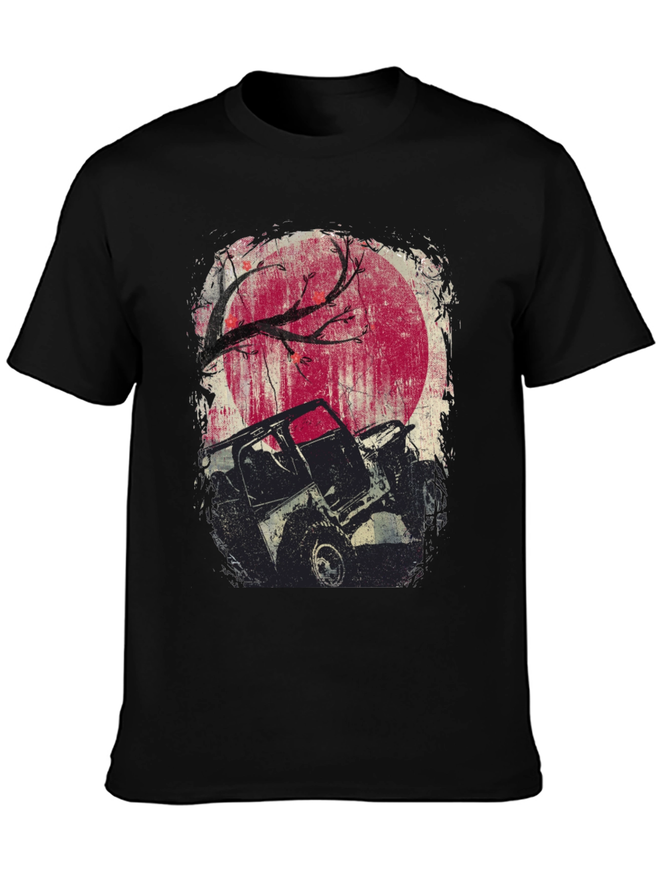 Off-Road Adventure T-Shirt - Moonlit Jeep Design