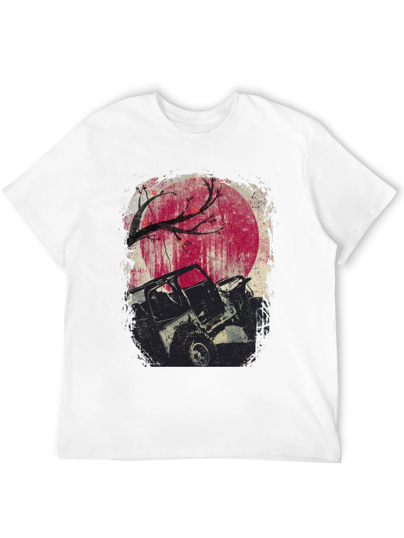 Off-Road Adventure T-Shirt - Moonlit Jeep Design